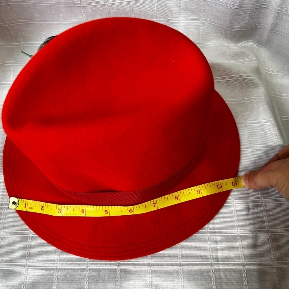 Doeskin Felt 100% Wool Career Collection Fedora Hat with Feather Vintage 60’s - Picture 12 of 15